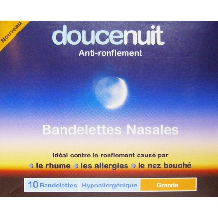 Douce Nuit 10 Grandes Bandelettes Nasales - Anti-Ronflement
