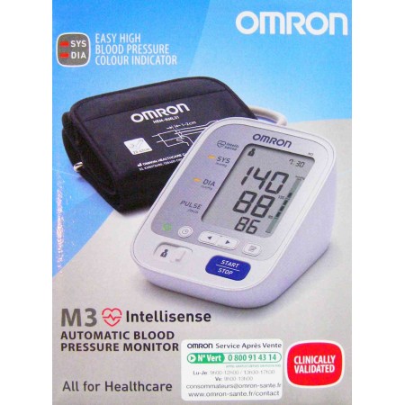Omron M3 Tensiomètre Automatique avec Brassard  - Pour Mesurer sa Tension Artérielle à Domicile