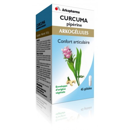 Arkogélules Curcuma Piperine 45 gélules - Pour le Confort Articulaire