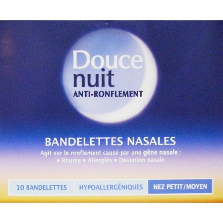 Douce Nuit 10 Petites Bandelettes Nasales - Anti-Ronflement