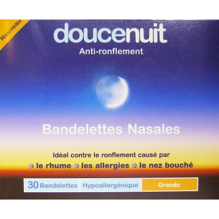 Douce Nuit 20 Grandes Bandelettes Nasales - Anti-Ronflement