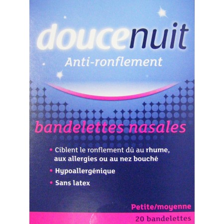 Douce Nuit 30 Grandes Bandelettes Nasales - Anti-Ronflement