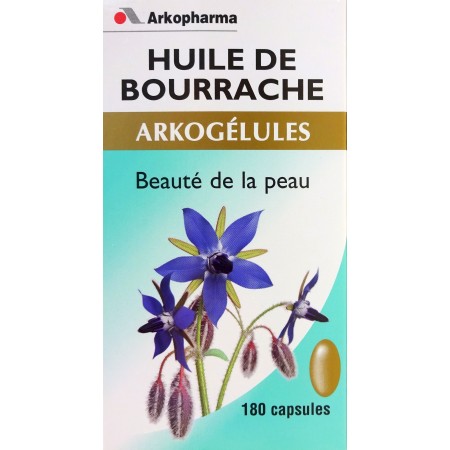 Arkogélules Huile de Bourrache 60 Capsules - Pour Hydrater la Peau