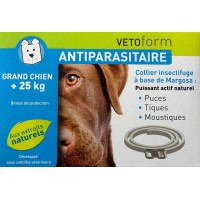 Vetoform Antiparasitaire Naturel - Collier pour Chiens de plus de 25 kg