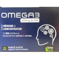 Santé Verte Omega 3 1000 mg de DHA - Mémoire et Concentration