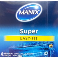 Manix Super Boîte de 4 Préservatifs - Sécurité et Confort