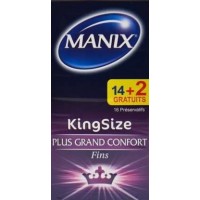 Manix King Size Boîte de 14+2 Préservatifs - Plus Grand Confort 