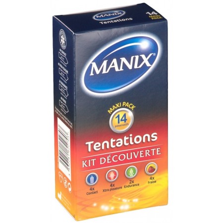 Manix Tentations Kit Découverte - 14 Préservatifs Panachés