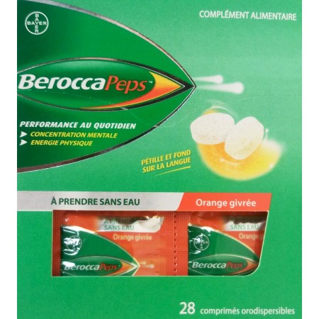 BeroccaPeps Orange Givrée 28 Comprimés Orodispersibles - Performance au Quotidien