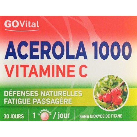 GoVital Acérola 1000 - De la Vitamine C Naturelle