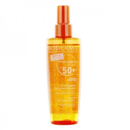 Bioderma Photoderm Bronz SPF 50+ Huile Sèche 200 ml - Peaux Sensibles
