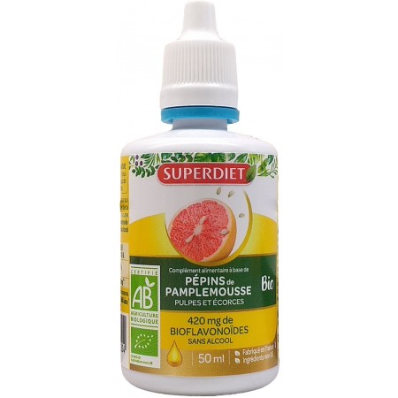 Super Diet Extrait de Pépins de Pamplemousse - Pour Aider les Défenses Naturelles