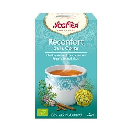Yogi Tea Réconfort de la Gorge - Apaisant, Réchauffant et Protecteur
