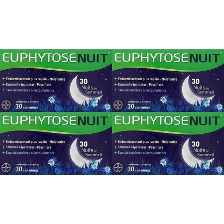 Euphytose Nuit Pack de 4 - Pour s'Endormir et Bien Dormir