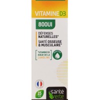 Santé Verte Vitamine D3 800UI 15 ml - Pour les Défenses Naturelles