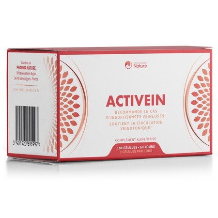 Activein 180 Gélules - Soutient de la Circulation Veineuse