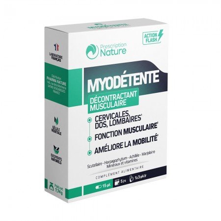 Prescription Nature - Myodétente - Décontractant Musculaire - 15 gélules